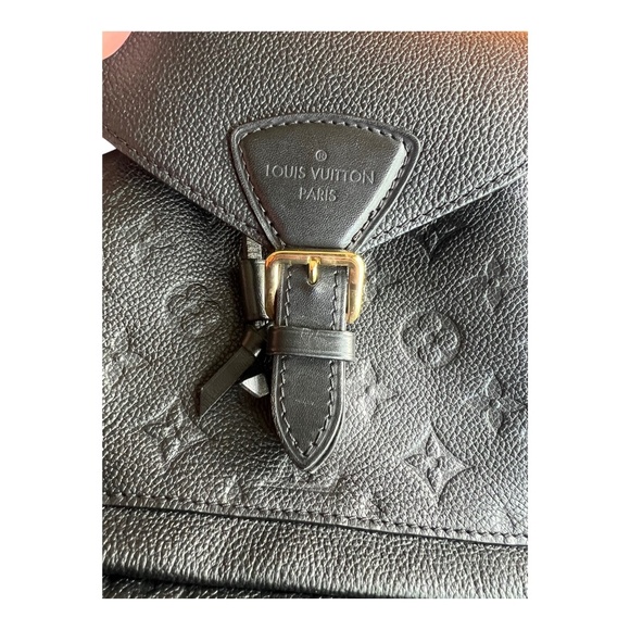 Louis Vuitton Montsouris Monogram Empreinte Embossed Leather Backpack Black - Picture 8 of 13